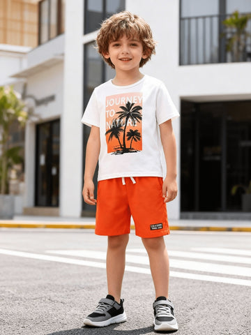 VigoSource Boys Summer Casual Vacation Letter