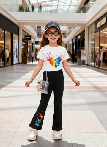 VigoSource Girls 2pcs Casual Fashion Short-sleeve and Long Pants Set, S...