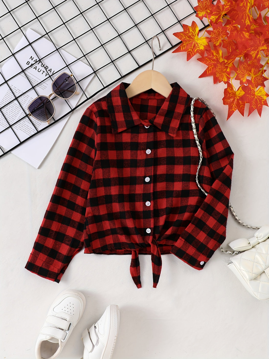 VigoSource Girls Plaid Plaid Casual Spring & - Spring/autumn