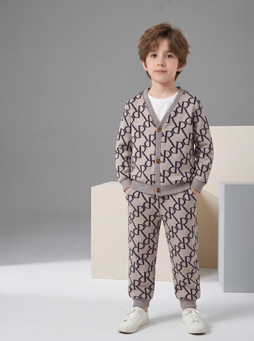 VigoSource Boys Long-sleeve Cardigan and Ribbed Elastic Waist Casual ...