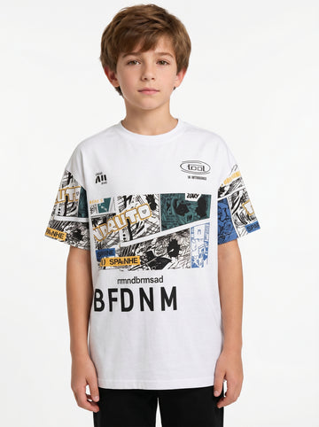 VigoSource Boys Summer New Casual Fashion Printed Round Neck Short Slee...