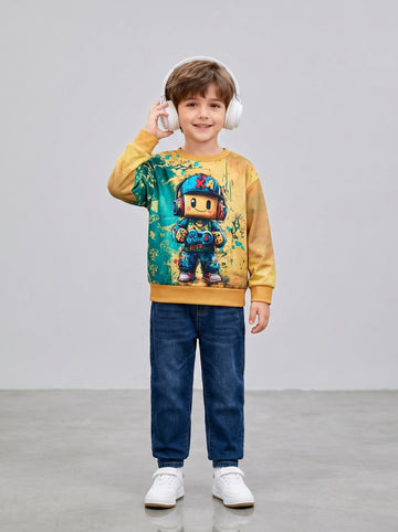 VigoSource Boys Spring/autumn Cartoon Character Long-sleeve Crewnec...