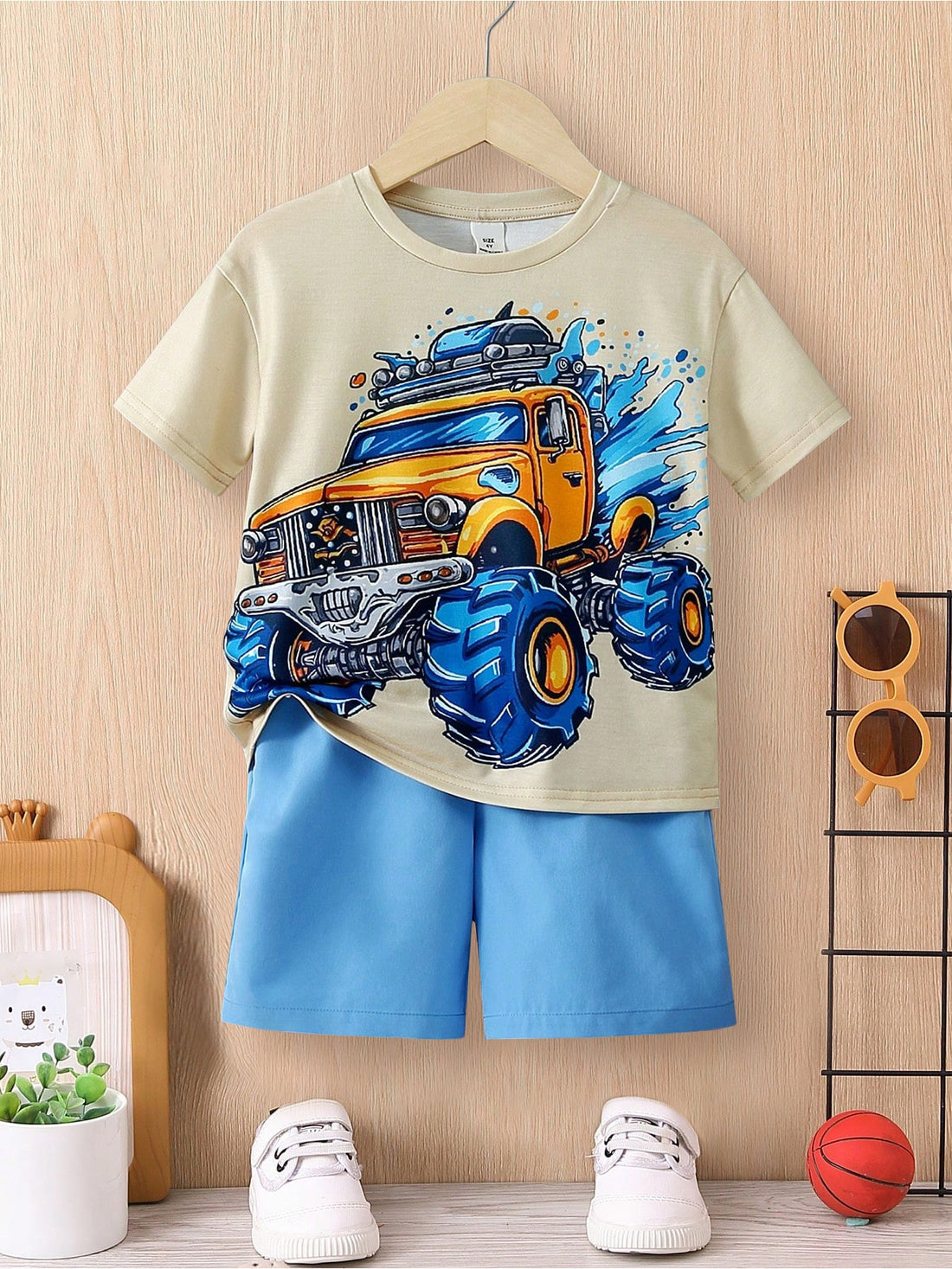 VigoSource Boys Solid Cotton Outfit Set