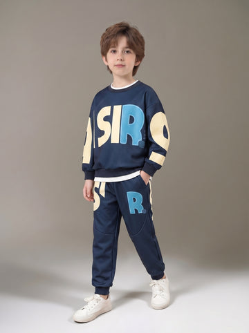 VigoSource Boys Spring and Autumn Long-sleeve Round-neck Sweatshirt with Lett...