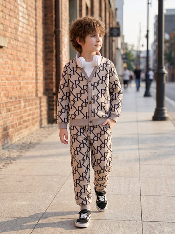 VigoSource Boys Long Sleeve Cardigan and Ribbed