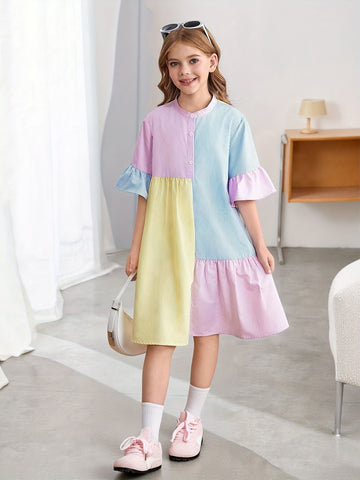 VigoSource Girls Striped Cotton Dress