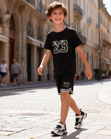 VigoSource Boys 2pcs of Summer Basic Easy Sports T-Shirt and Shorts Set...