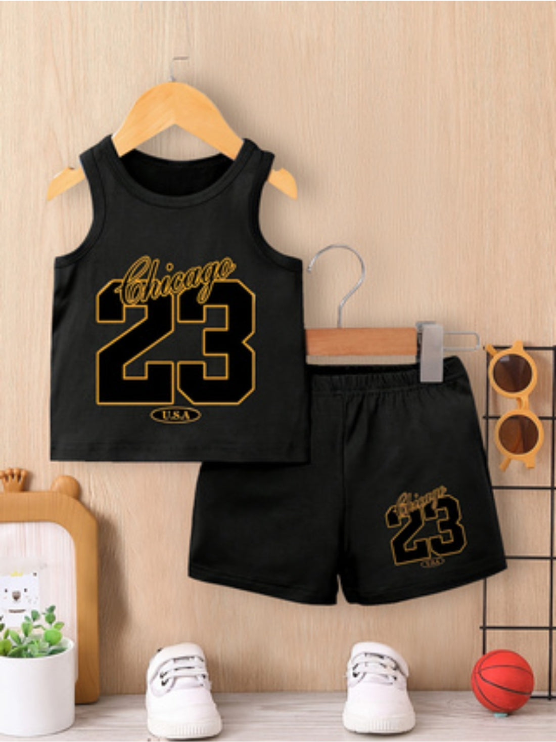 VigoSource Boys Summer Outfit Featuring a Sleeveless Ro...