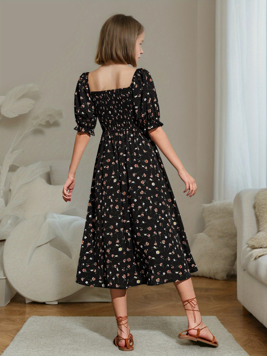 VigoSource Girls Floral Cotton Dress
