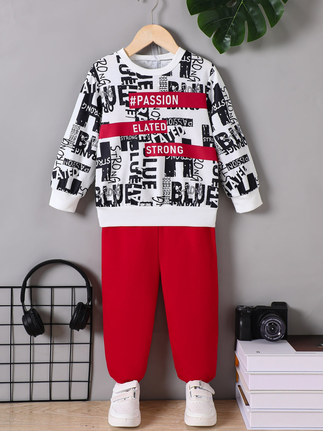 VigoSource Boys Autumn New Casual Letter Print Long Sleeve Crew Neck Sweatshi...