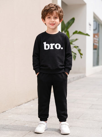 VigoSource Boys Suit Autumn New Small and Medium Fashion Easy Letter Ro...