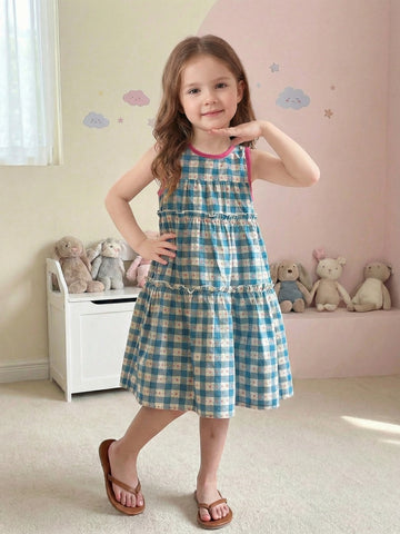VigoSource Girls Plaid Cotton Dress 3