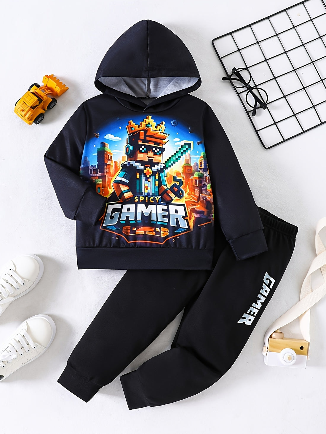 VigoSource Boys Autumn/winter Casual Cool 3d Cartoon Pattern Letter Pri...