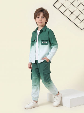 VigoSource Boys Spring/autumn Casual Lapel Long-sleeve Color-block Jack...