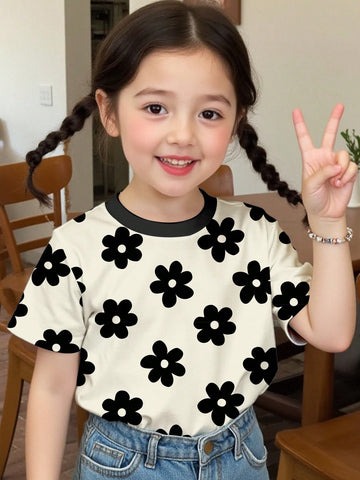 VigoSource Girls Floral Cotton Outfit Set