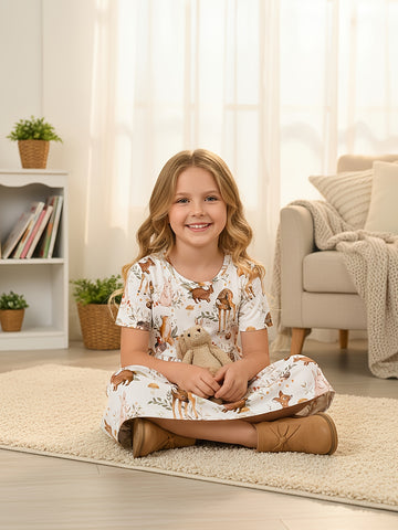 VigoSource Girls Short Sleeve Knit Outfit Set