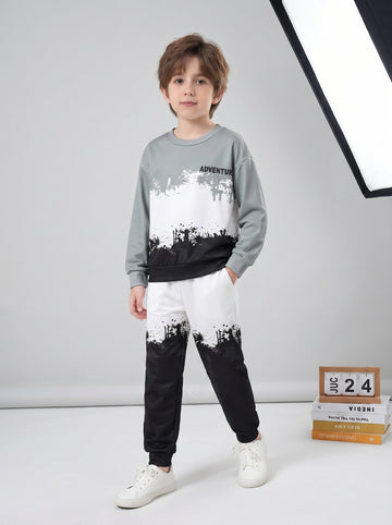 VigoSource Boys Spring and Autumn Casual Round Neck Long-sleeved Letter...