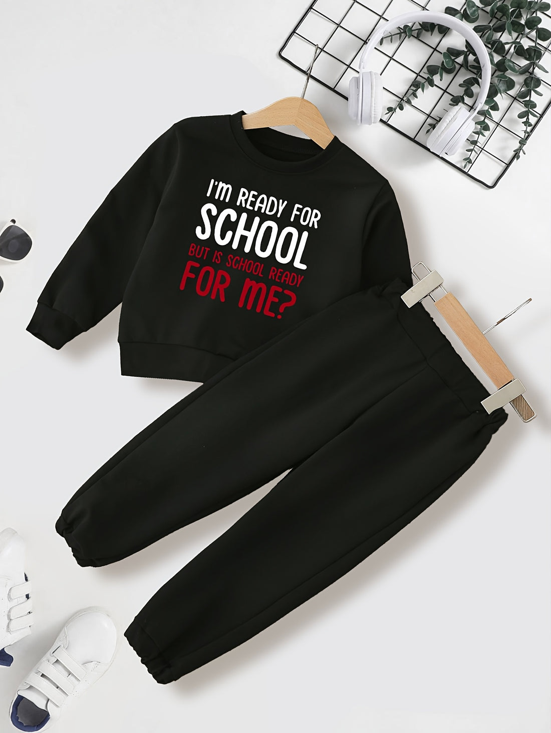 VigoSource Boys Autumn and Winter Set Featuring a Stylish and Versatile Pullo...