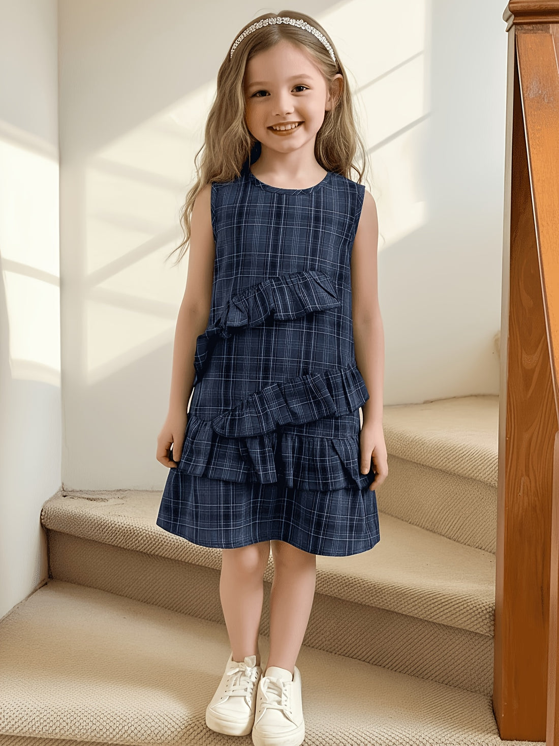 VigoSource Girls Plaid Cotton Dress