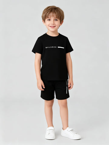 VigoSource Boys Two-piece Set Featuring a Easy and Versatile Short-sleeve T-s...