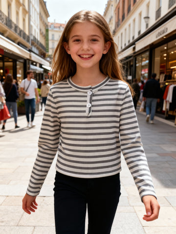 VigoSource Girls Striped Cotton Outfit Set
