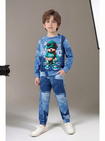VigoSource Boys Spring/autumn Round Neck Long Sleeve Trendy Bear Sweats...