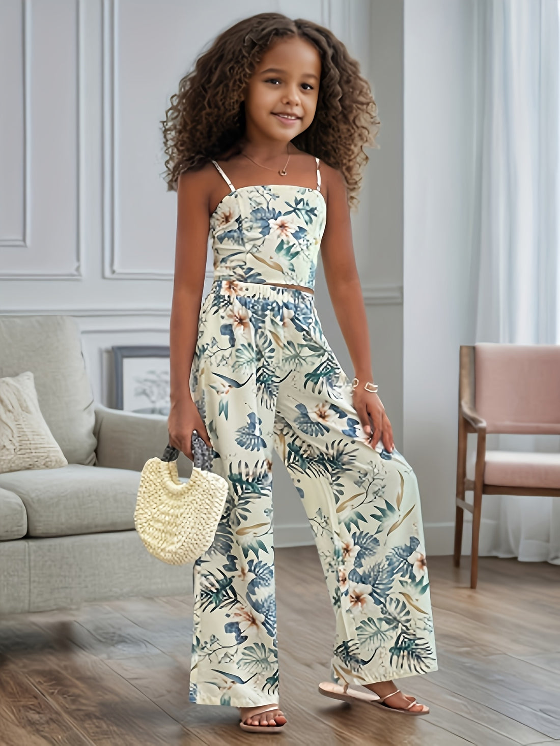 VigoSource Girls Floral Cotton Pants 6