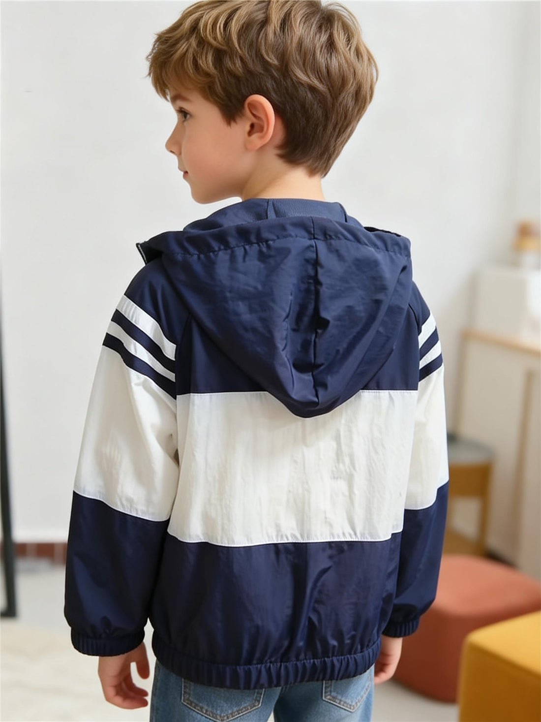 VigoSource Boys Color Blocked Jacket Navy Gray