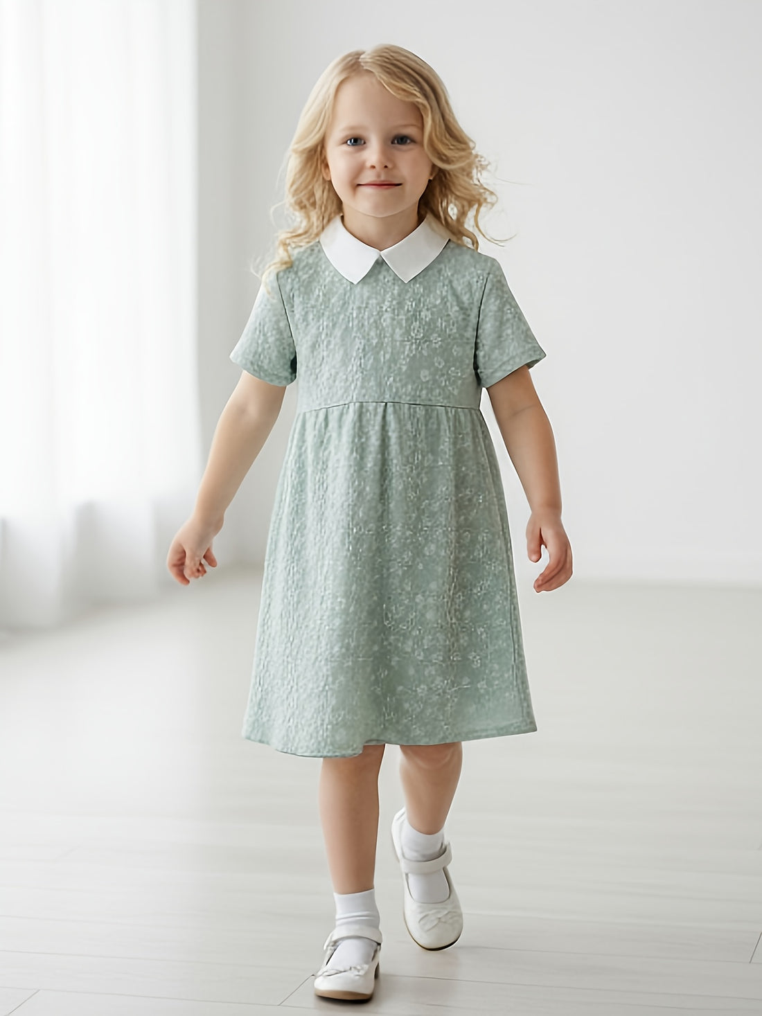 VigoSource Girls Floral Short Sleeve Knit Outfit Set