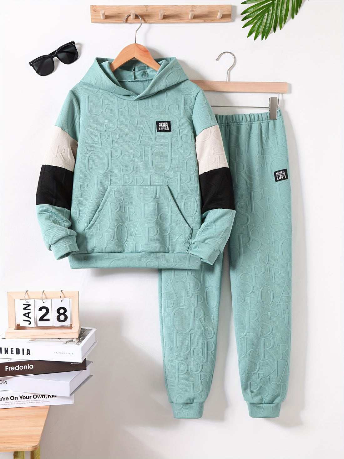 VigoSource Boys Spring and Autumn Hoodie with Long Sleeves, Color-block...