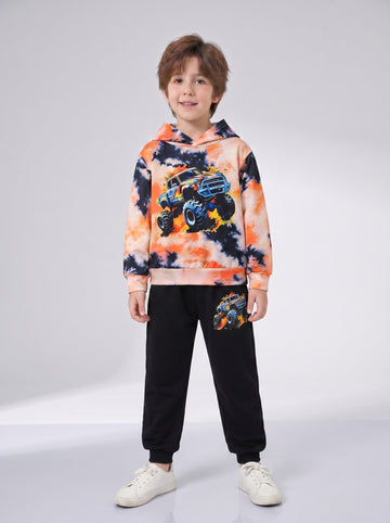 VigoSource Boys Spring and Autumn Long-sleeve Cartoon Car Tie-dye Sweat...
