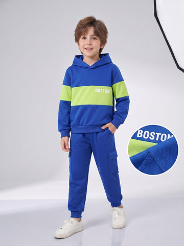 VigoSource Boys Autumn and Winter Casual Stylish Color-blocked Hoodie A...