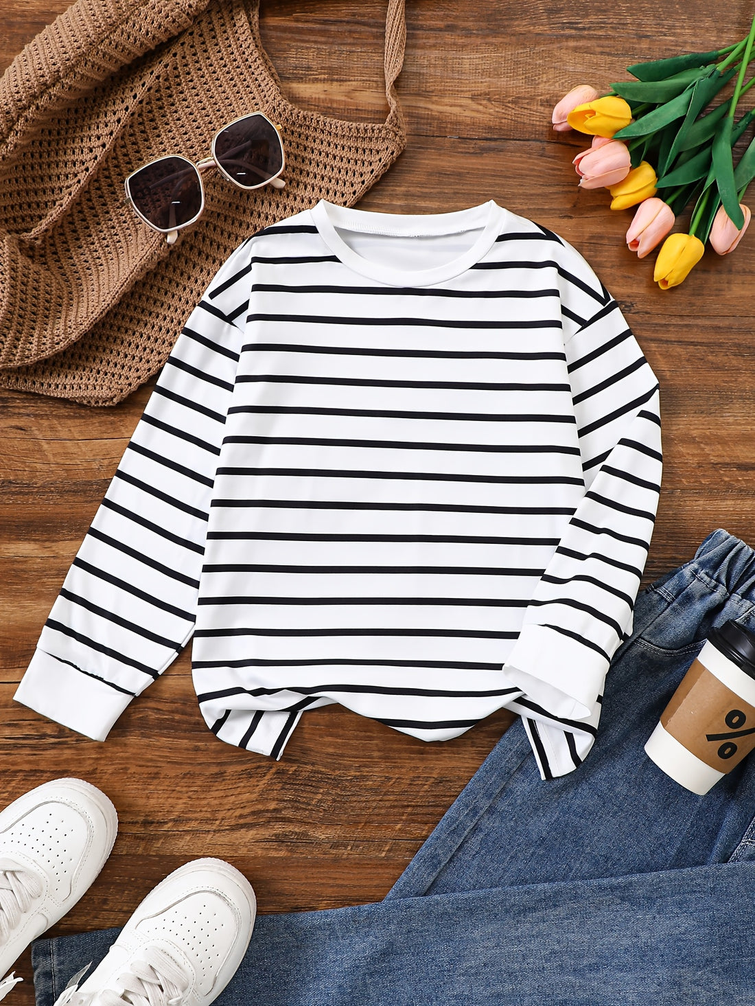 VigoSource Girls Striped Cotton Outfit Set 2