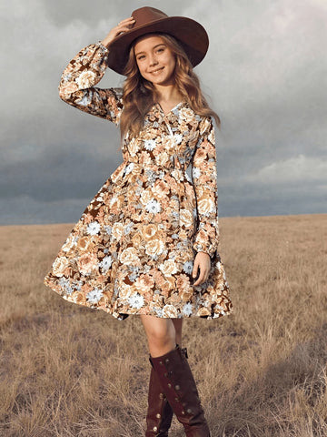 VigoSource Girls Floral Cotton Dress 16