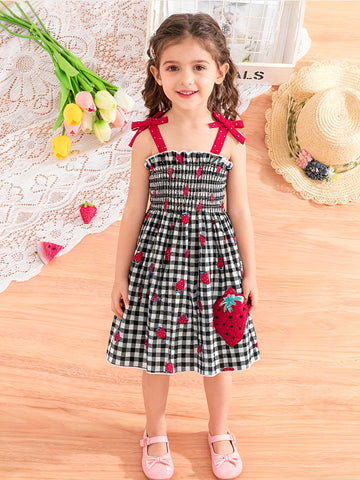 VigoSource Girls Plaid Sleeveless Plaid Dresses - Summer