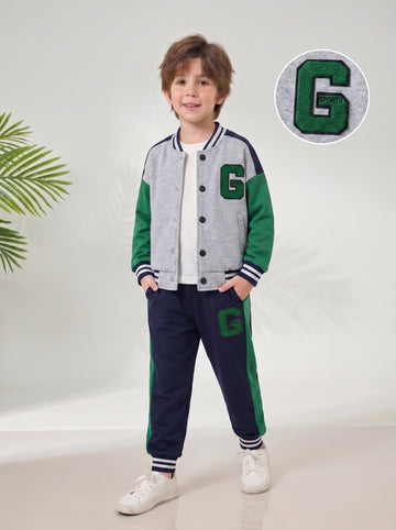 VigoSource Boys Spring and Autumn Casual Outfit Featuring a Long-sleeve...