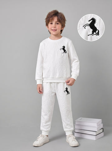 VigoSource Boys Spring and Autumn Round Neck Long Sleeve Sweatshirt Wit...
