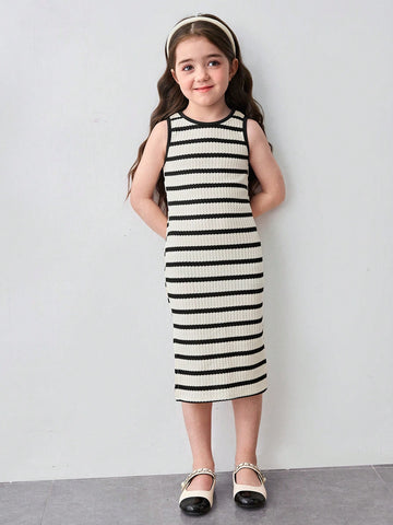VigoSource Girls Striped Cotton Dress