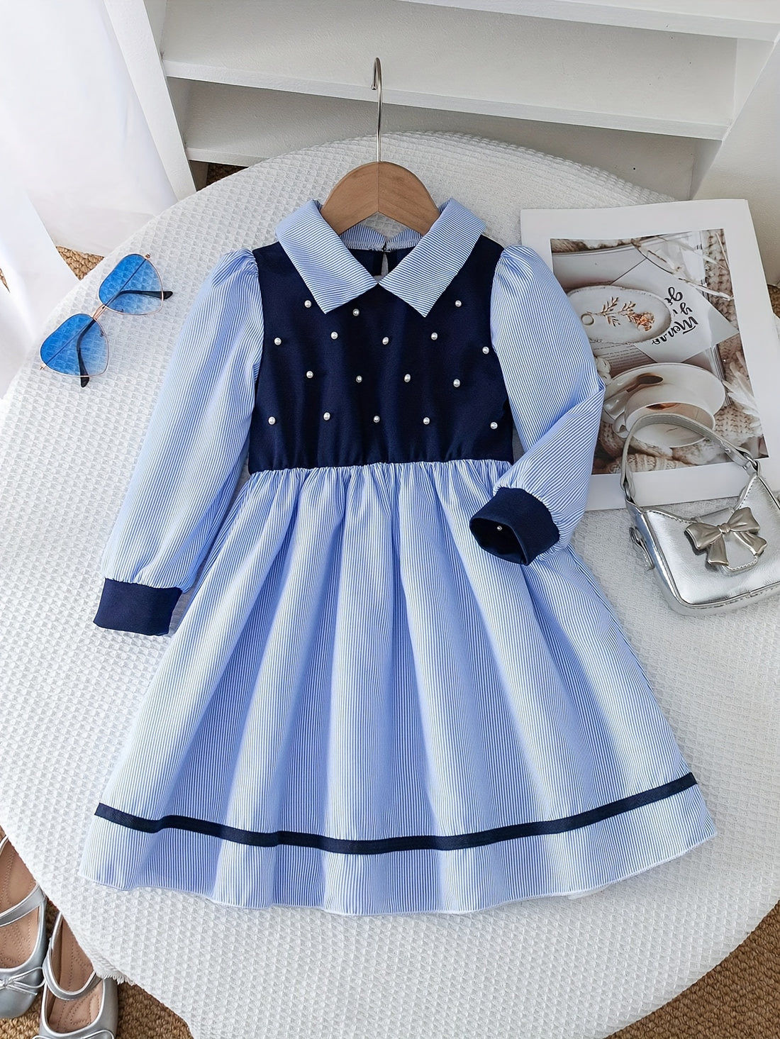 VigoSource Girls Striped Cotton Dress