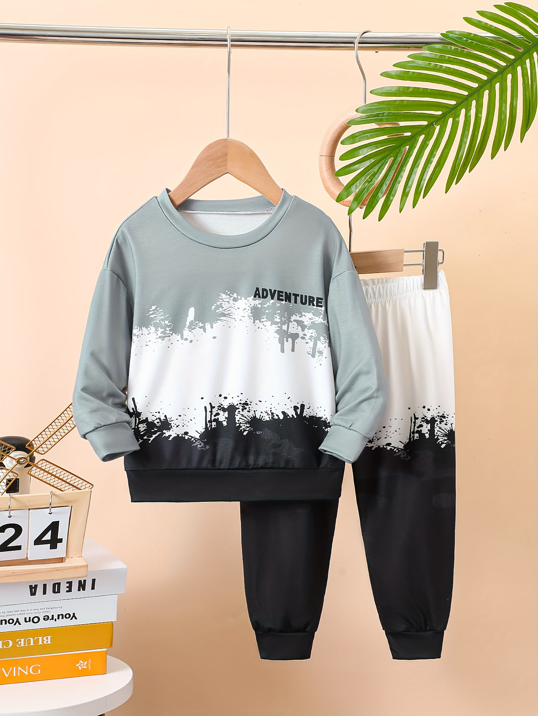 VigoSource Boys Spring and Autumn Casual Round Neck Long-sleeved Letter...