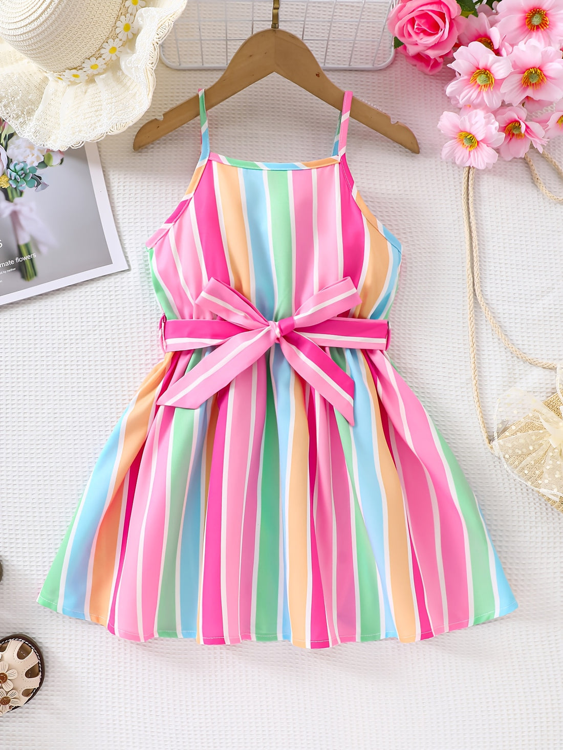 VigoSource Girls Striped Cotton Dress