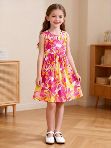 VigoSource Girls Floral Cotton Dress