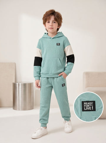 VigoSource Boys Spring and Autumn Hoodie with Long Sleeves, Color-block...
