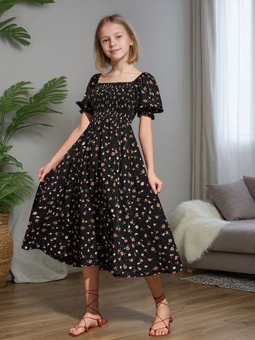 VigoSource Girls Floral Cotton Dress