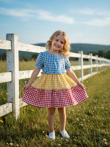 VigoSource Girls Plaid Cotton Dress 2