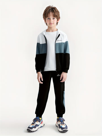 VigoSource Boys Lettered Hooded Zip Up Long