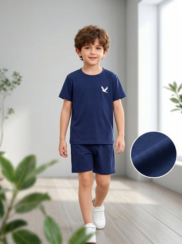 VigoSource Boys Summer New Loose-fit Fashion Printed Round-neck Short S...