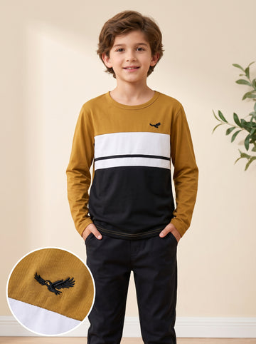 VigoSource Boys 2pcs Spring/autumn Long Sleeve T-shirts with Patchwork ...
