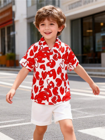 VigoSource Boys 2pcs Casual Shirt and Shorts Set | Spring/summer, Non-s...