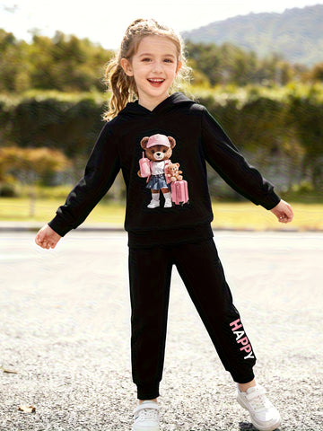VigoSource Girls Cartoon Print Long Sleeve Knit Pants